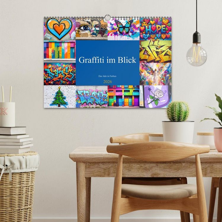 Produktbild: Graffiti im Blick &ndash; Das Jahr in Farben (Wandkalender 2026 DIN A3 quer), CALVENDO Monatskalender