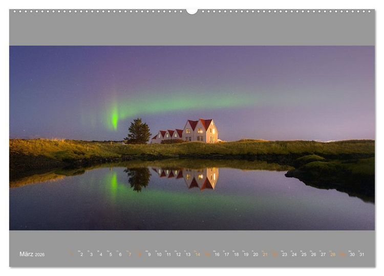 Produktbild: Island - Traumland am Rande der Arktis (Wandkalender 2026 DIN A2 quer), CALVENDO Monatskalender