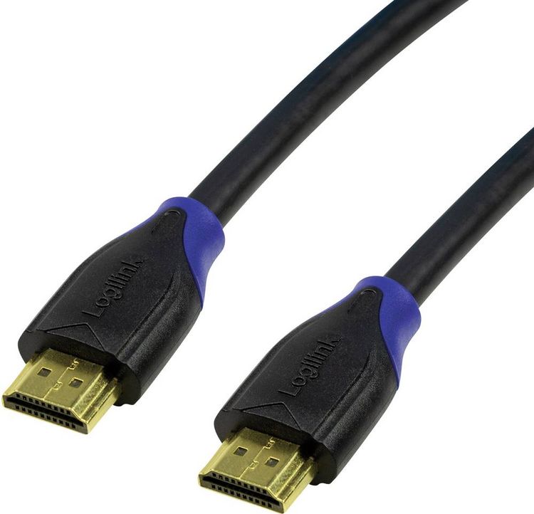 Produktbild: LogiLink HDMI Anschlusskabel HDMI-A Stecker, HDMI-A Stecker 3.00 m Schwarz CH0063 4K UHD, Audio Return Channel, vergoldete Steckkontakte HDMI-Kabel