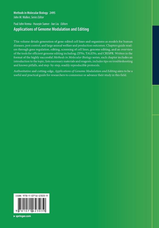 Produktbild: Applications of Genome Modulation and Editing