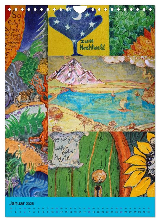 Produktbild: Thilia. Reise durch Mittelerde. Acrylmalerei von Michael Weiler. (Wandkalender 2026 DIN A4 hoch), CALVENDO Monatskalender