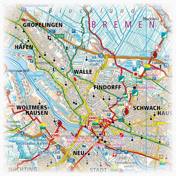 Produktbild: Publicpress Radkarte Bremen und umzu 1:100.000