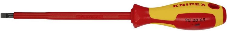 Produktbild: Knipex VDE VDE Schlitz-Schraubendreher Klingenbreite: 6.5 mm Klingenl&auml;nge: 150 mm DIN EN 60900