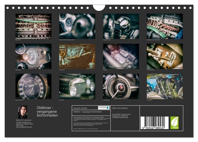 Produktbild: Oldtimer - vergangene Sch&ouml;nheiten (Wandkalender 2026 DIN A4 quer), CALVENDO Monatskalender