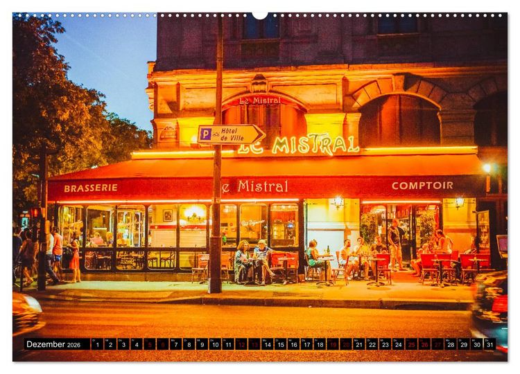 Produktbild: Paris Bistros (Wandkalender 2026 DIN A2 quer), CALVENDO Monatskalender