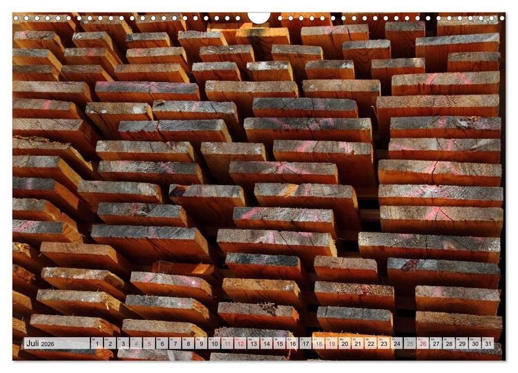 Produktbild: HOLZ - Stapel und St&auml;mme (Wandkalender 2026 DIN A3 quer), CALVENDO Monatskalender