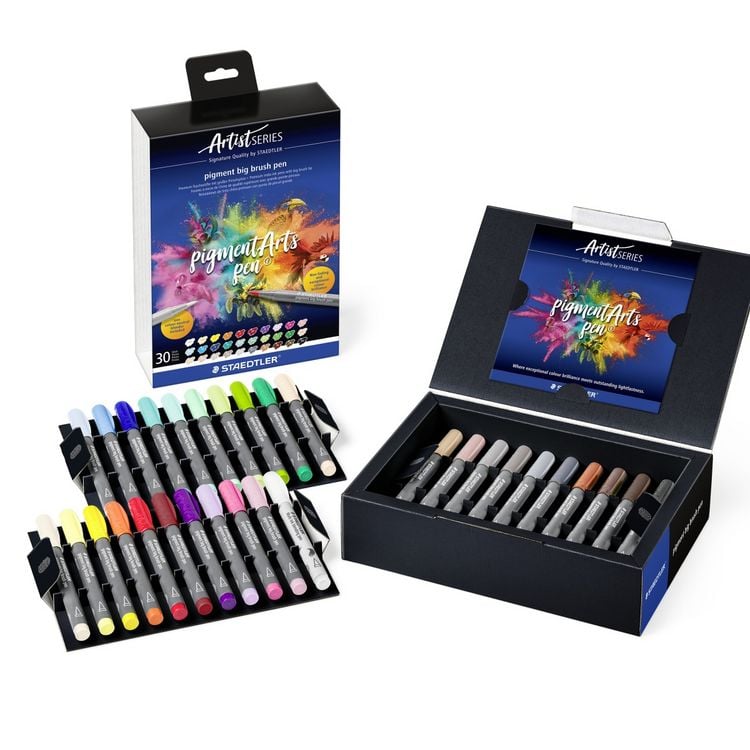 Produktbild: STAEDTLER pigment big brush pen, Pinselspitze, 30er Set