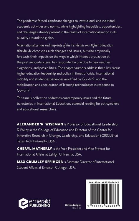 Produktbild: Internationalization and Imprints of the Pandemic on Higher Education Worldwide
