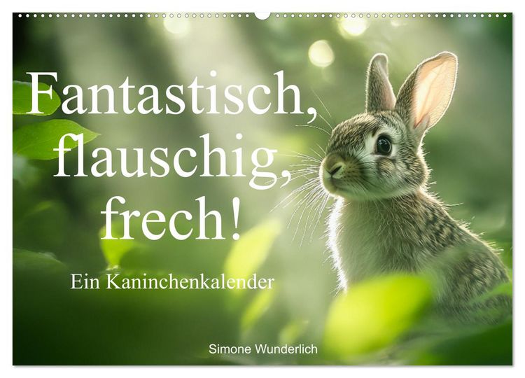 Produktbild: Fantastisch, flauschig, frech! - Ein Kaninchenkalender (Wandkalender 2026 DIN A2 quer), CALVENDO Monatskalender