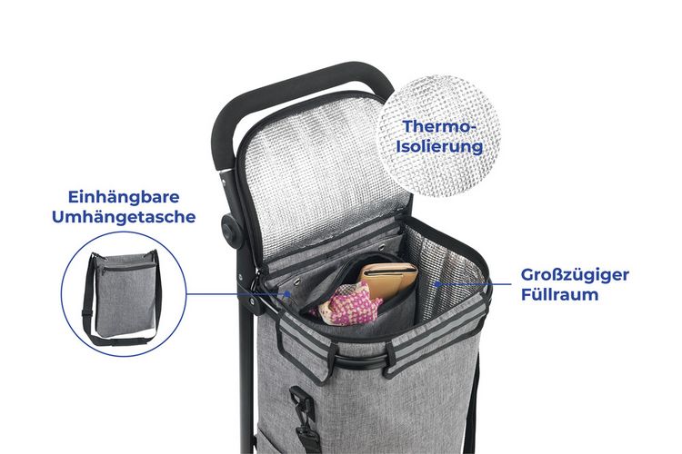Produktbild: Einkaufs-TROLLEY Thermo & Comfort, Trolley mit abnehmbarer Innentasche
