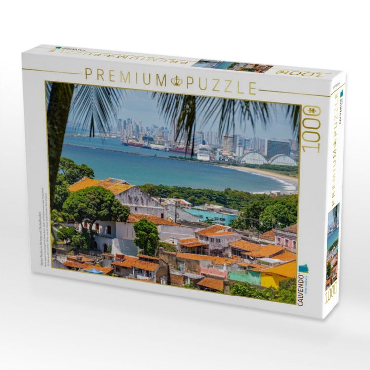 Produktbild: CALVENDO Puzzle Skyline Recifes im Hintergrund, Olinda, Brasilien | 1000 Teile Lege-Gr&ouml;&szlig;e 64x48cm Foto-Puzzle f&uuml;r gl&uuml;ckliche Stunden