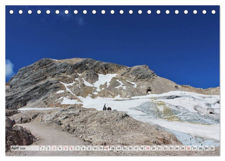 Produktbild: Zugspitze - Der h&ouml;chste Berg Deutschlands (Tischkalender 2026 DIN A5 quer), CALVENDO Monatskalender