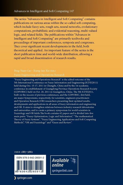Produktbild: Fuzzy Engineering and Operations Research