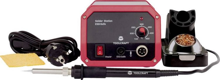 Produktbild: TOOLCRAFT ST-80A L&ouml;tstation analog 80W 150 - 450&deg;C inkl. L&ouml;tspitze