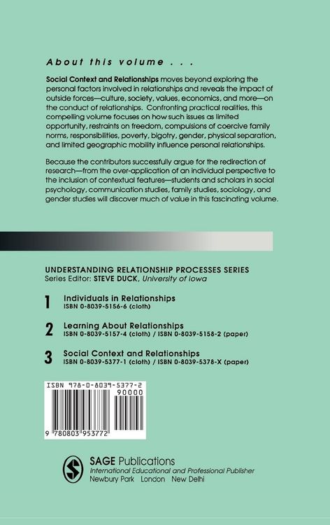 Produktbild: Social Context and Relationships