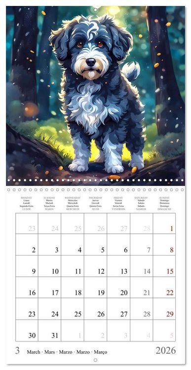 Produktbild: Hi, I am an Aussiedoodle (Wall Calendar 2026 12 &times; 12 Inch) CALVENDO 12 Month Wall Calendar
