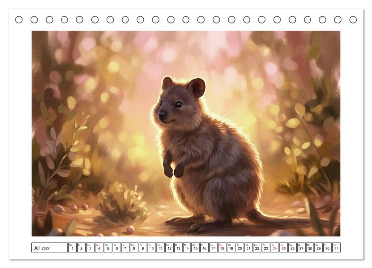 Produktbild: Quokkas - Gl&uuml;ckliche Momente im australischen Busch (Tischkalender 2027 DIN A5 quer), CALVENDO Monatskalender