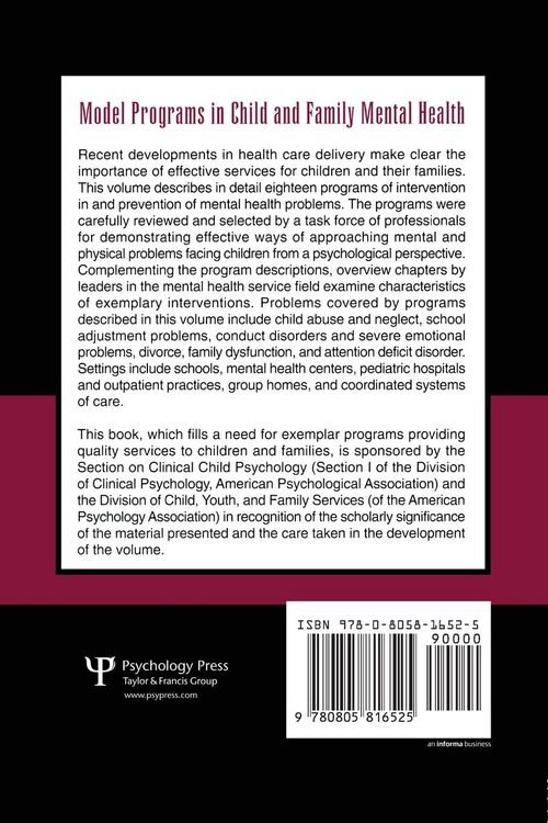 Produktbild: Model Programs in Child and Family Mental Health