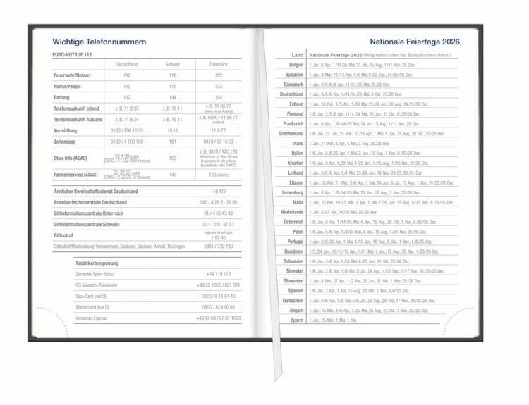Produktbild: Wochen-Cheftimer A5, schwarz 2027