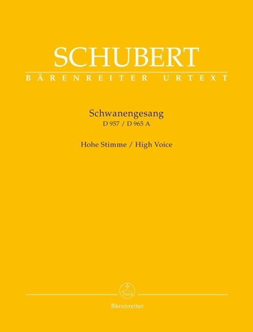 Produktbild: Schwanengesang D 957 / D 965 A, Gesang und Klavier, hoch