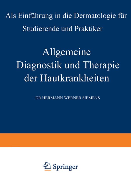 Produktbild: Allgemeine Diagnostik und Therapie der Hautkrankheiten