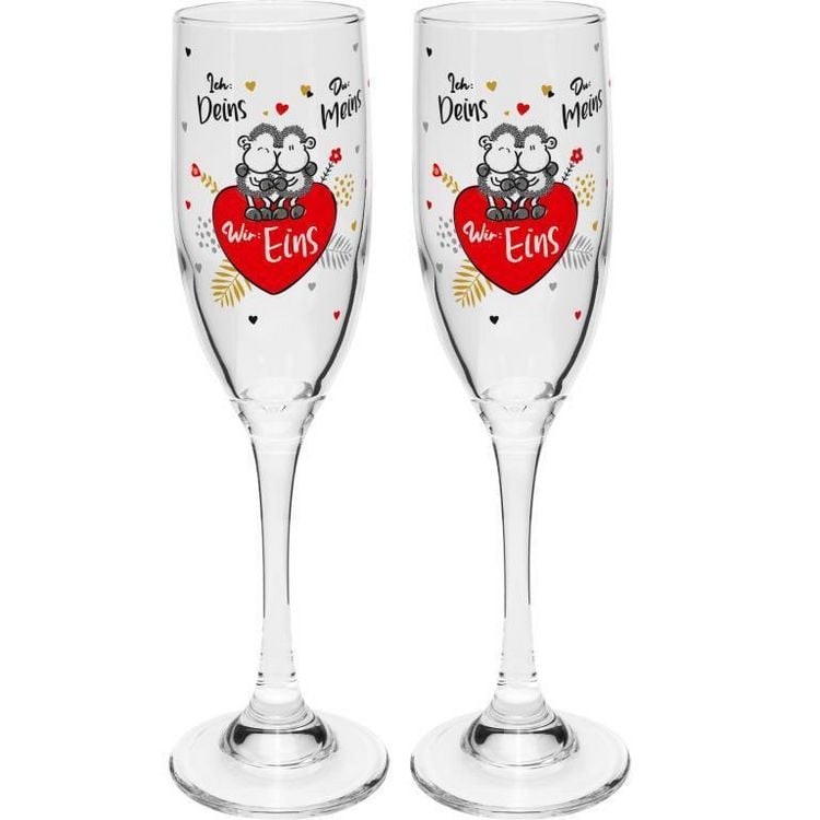 Produktbild: Sektglas Set "Wir eins"