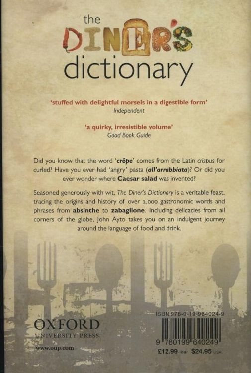 Produktbild: Ayto, J: The Diner's Dictionary