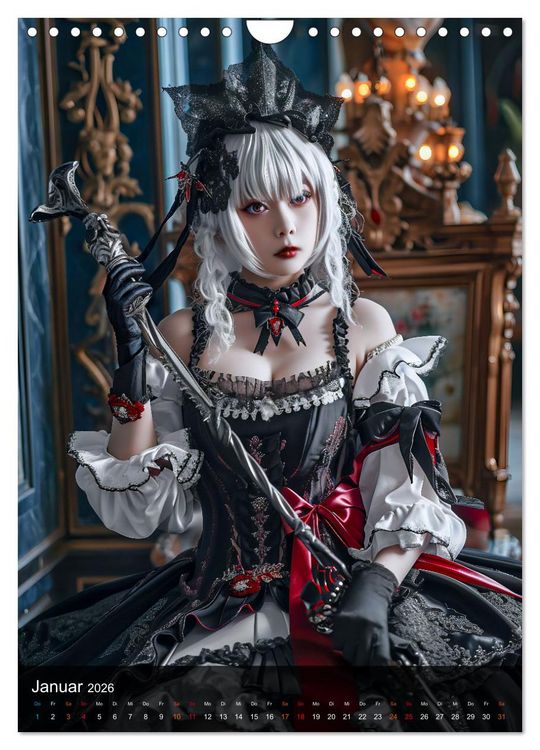 Produktbild: Anime-Girls - Japanische Kawaii-Sch&ouml;nheiten im Anime-Stil (Wandkalender 2026 DIN A4 hoch), CALVENDO Monatskalender