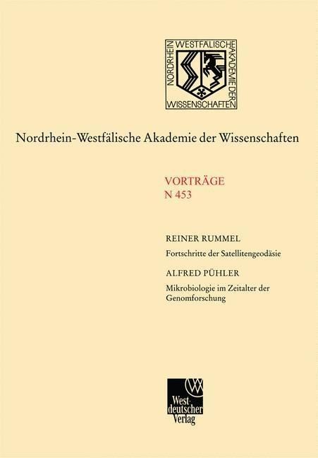 Produktbild: Fortschritte der Satellitengeod&auml;sie. Mikrobiologie im Zeitalter der Genomforschung