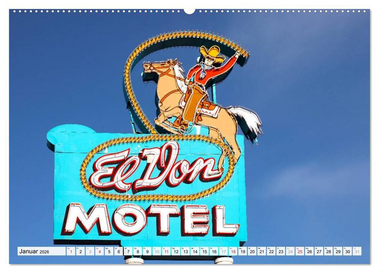 Produktbild: American Motels - Nostalgie mit Neon (Wandkalender 2026 DIN A2 quer), CALVENDO Monatskalender