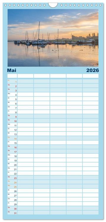 Produktbild: Familienplaner 2026 - Greetsiel in Ostfriesland mit 5 Spalten (Wandkalender, 21 x 45 cm) CALVENDO