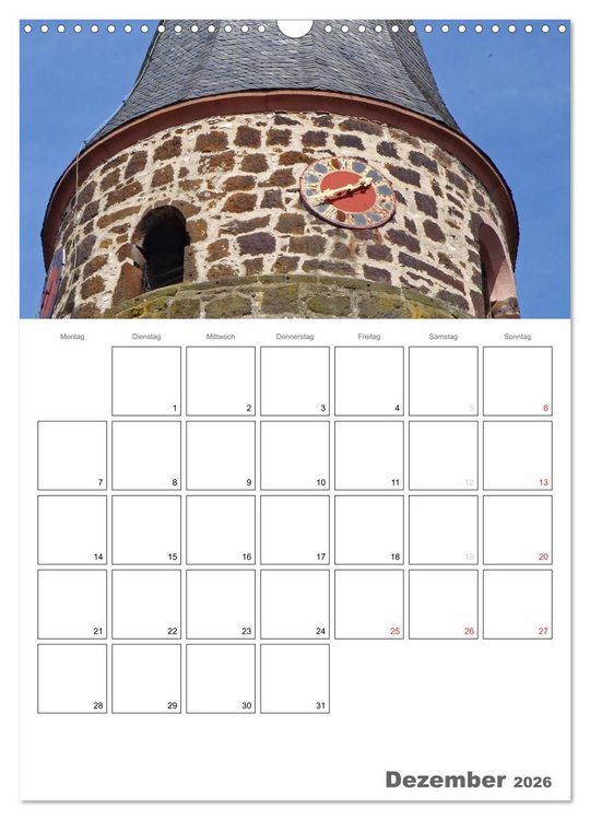 Produktbild: Historische Uhren (Wandkalender 2026 DIN A3 hoch), CALVENDO Monatskalender
