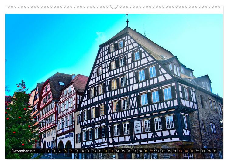 Produktbild: Facettenreiches Fachwerk (hochwertiger Premium Wandkalender 2026 DIN A2 quer), Kunstdruck in Hochglanz