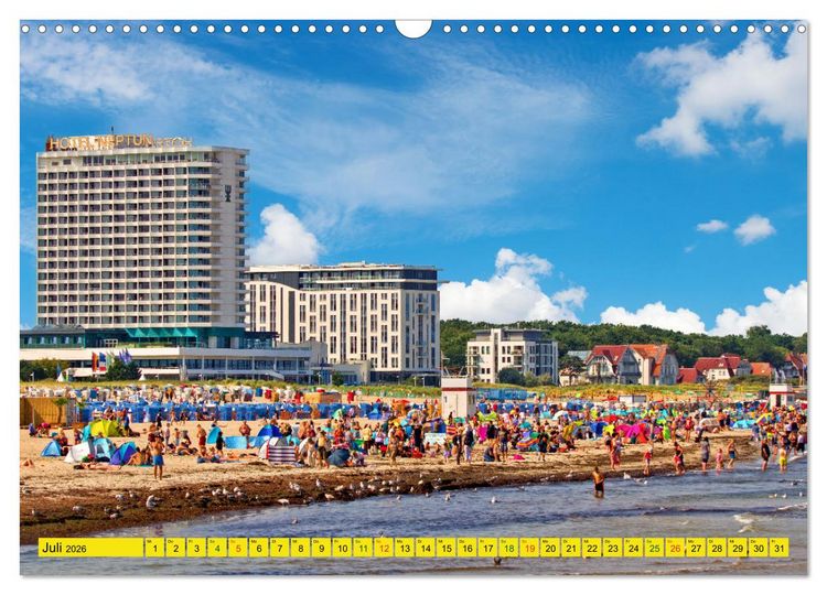 Produktbild: Erlebnis Ostseek&uuml;ste - zwischen Wismarer Bucht und Usedom (Wandkalender 2026 DIN A3 quer), CALVENDO Monatskalender