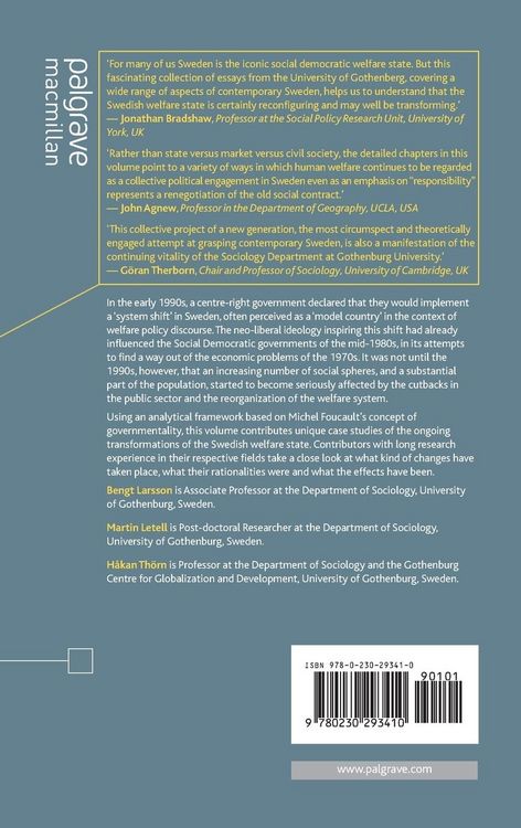 Produktbild: Transformations of the Swedish Welfare State