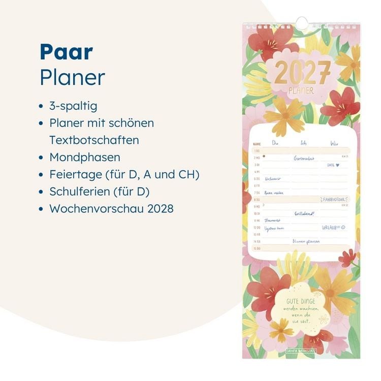 Produktbild: Paarplaner 2027 Floral