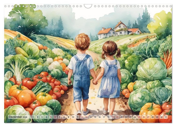 Produktbild: Gem&uuml;siges - Reise ins Land des Gem&uuml;ses (Wandkalender 2026 DIN A3 quer), CALVENDO Monatskalender