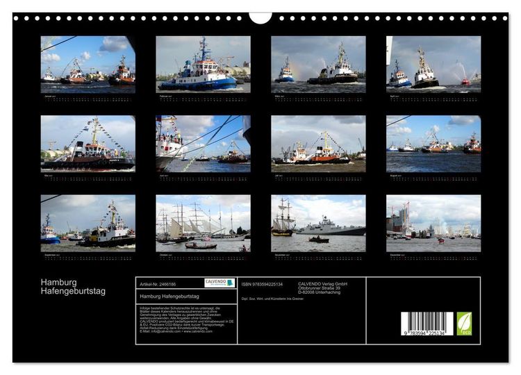 Produktbild: Hamburg Hafengeburtstag (Wandkalender 2027 DIN A3 quer), CALVENDO Monatskalender