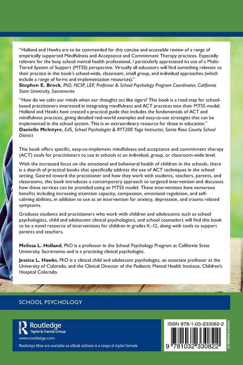 Produktbild: Mindfulness and Acceptance and Commitment Practices in the School Setting