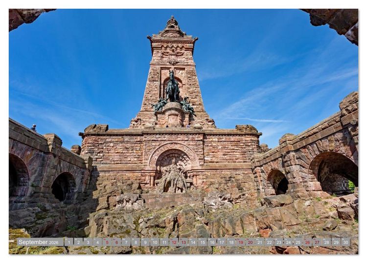 Produktbild: Das Kyffh&auml;user Denkmal (Tischkalender 2026 DIN A5 quer), CALVENDO Monatskalender