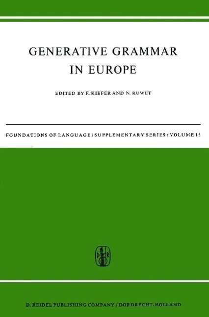 Produktbild: Generative Grammar in Europe