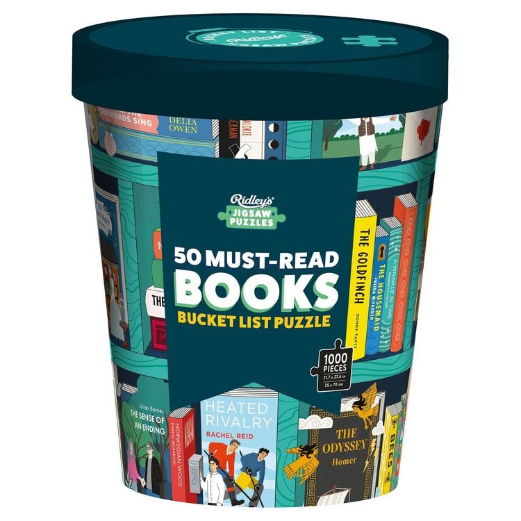 Produktbild: 50 Must-Read Books Bucket List Jigsaw Puzzle V2