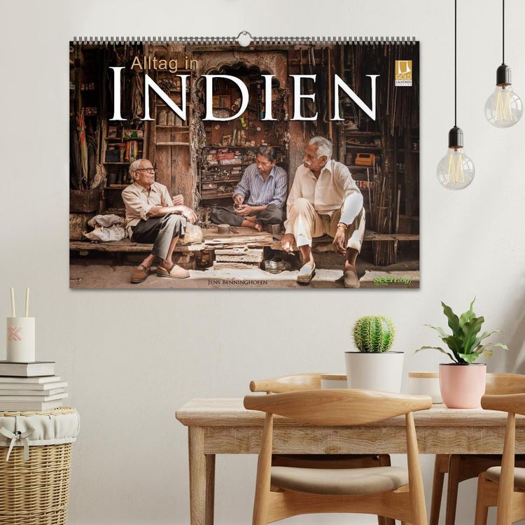 Produktbild: Alltag in Indien (Wandkalender 2026 DIN A2 quer), CALVENDO Monatskalender