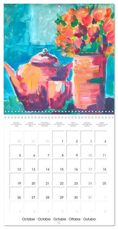 Produktbild: Calm moments in painted still lifes (Wall Calendar 2026 12 &times; 12 Inch) CALVENDO 12 Month Wall Calendar