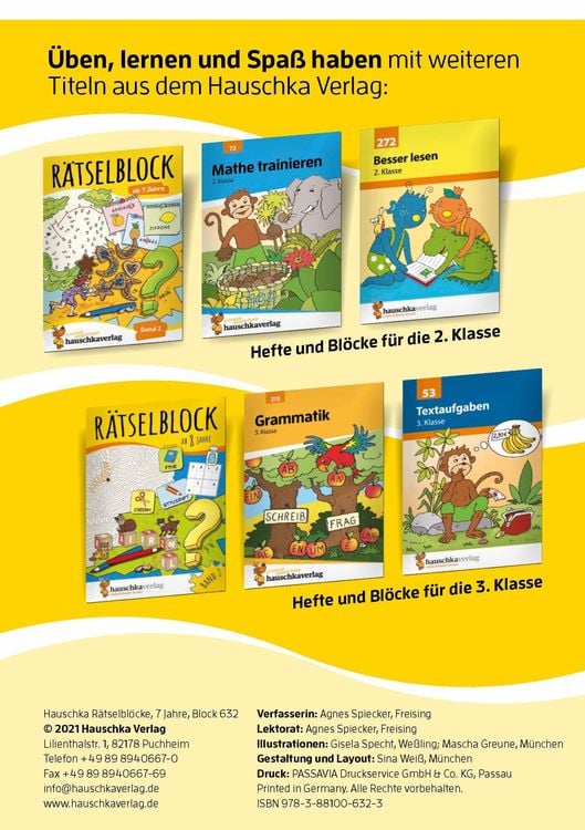 Rätselblock ab 7 Jahre - Band 1