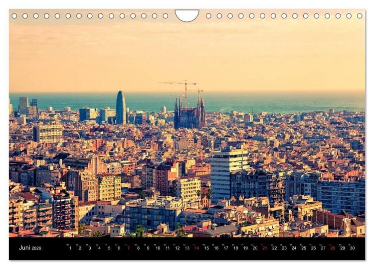 Produktbild: Barcelona - Stadtansichten (Wandkalender 2026 DIN A4 quer), CALVENDO Monatskalender
