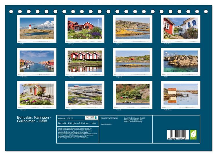 Produktbild: Bohusl&auml;n. K&auml;ring&ouml;n - Gullholmen - H&aring;ll&ouml; (Tischkalender 2026 DIN A5 quer), CALVENDO Monatskalender