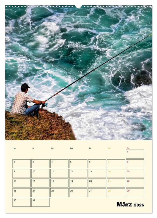 Produktbild: Angeln - extrem faszinierend (hochwertiger Premium Wandkalender 2026 DIN A2 hoch), Kunstdruck in Hochglanz