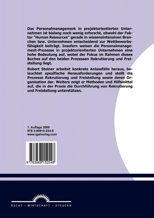 Produktbild: Personalmanagement in projektorientierten Unternehmen: Rekrutierung und Freistellung