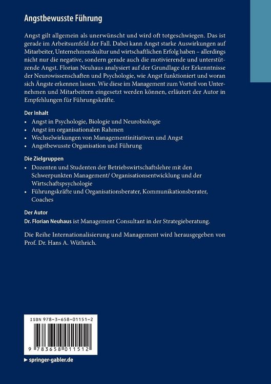 Produktbild: Angstbewusste F&uuml;hrung